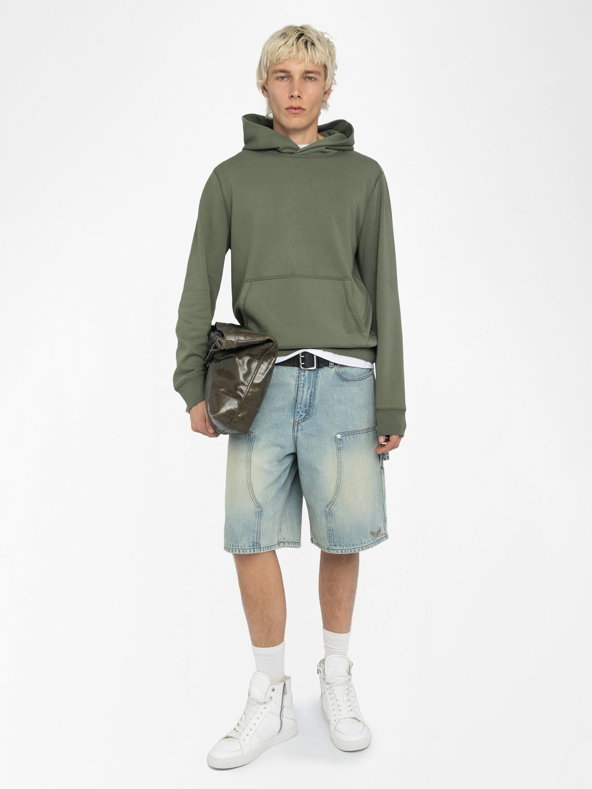 Sanchi Sweatshirt - Long-sleeved hooded sweatshirt with back print.